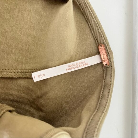 Free People Soledad Midi Dress in Khaki size S - Picture 9 of 11